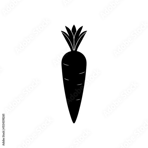 Carrot Vegetable Silhouette Icon