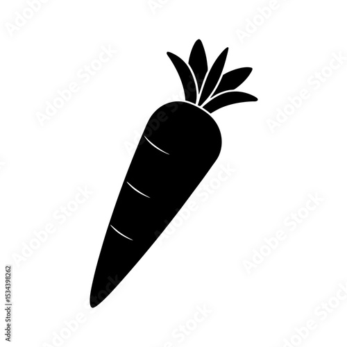 Carrot Vegetable Silhouette Icon