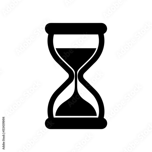 Timeless Beauty An Hourglass Icon Symbolizing the Passage of Time and the Transience of Life