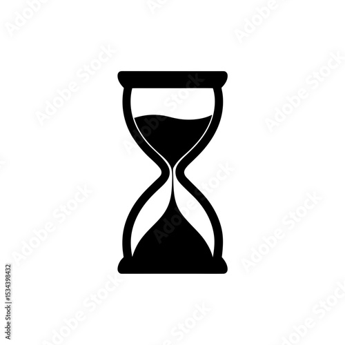 Timeless Beauty An Hourglass Icon Symbolizing the Passage of Time and the Transience of Life