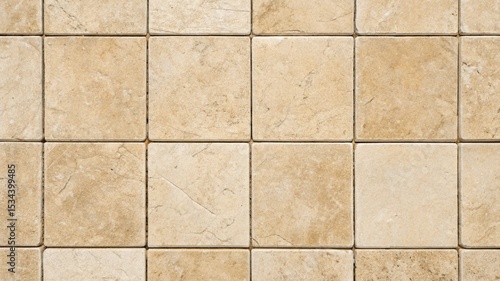 Wallpaper Mural mosaic tiles background, beige square tiles on the wall Torontodigital.ca