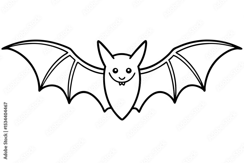 Obraz premium Minimalist Bat Sketch