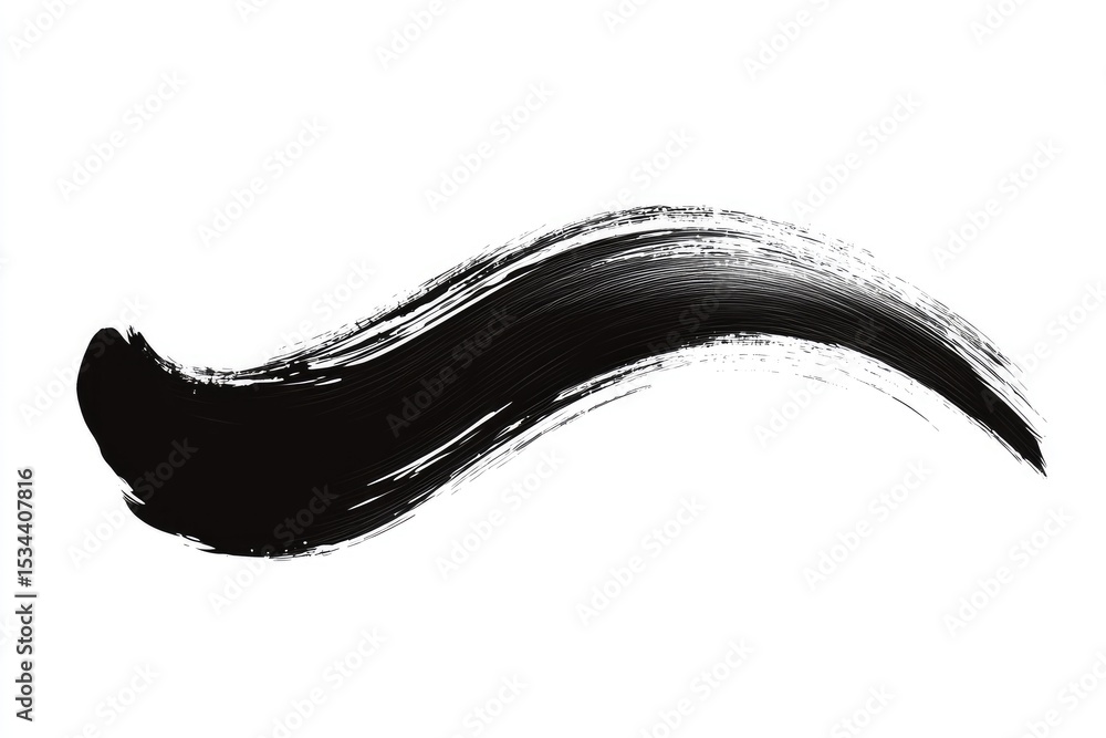 Fototapeta premium Abstract black brushstroke