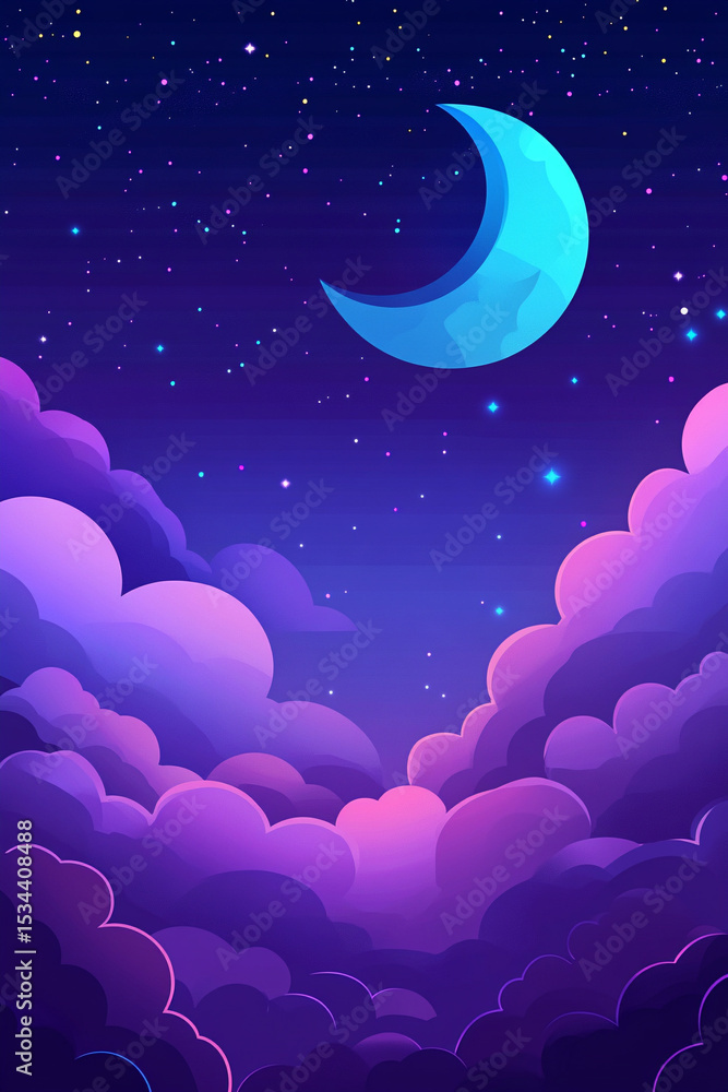Fototapeta premium moon and stars