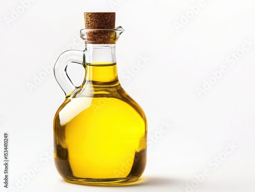 Wallpaper Mural Olive oil bottle with cork stopper resting on a clean surface Torontodigital.ca