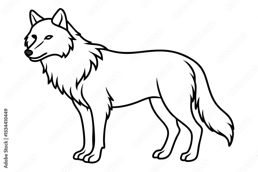 Obraz premium Minimalist Wolf Vector