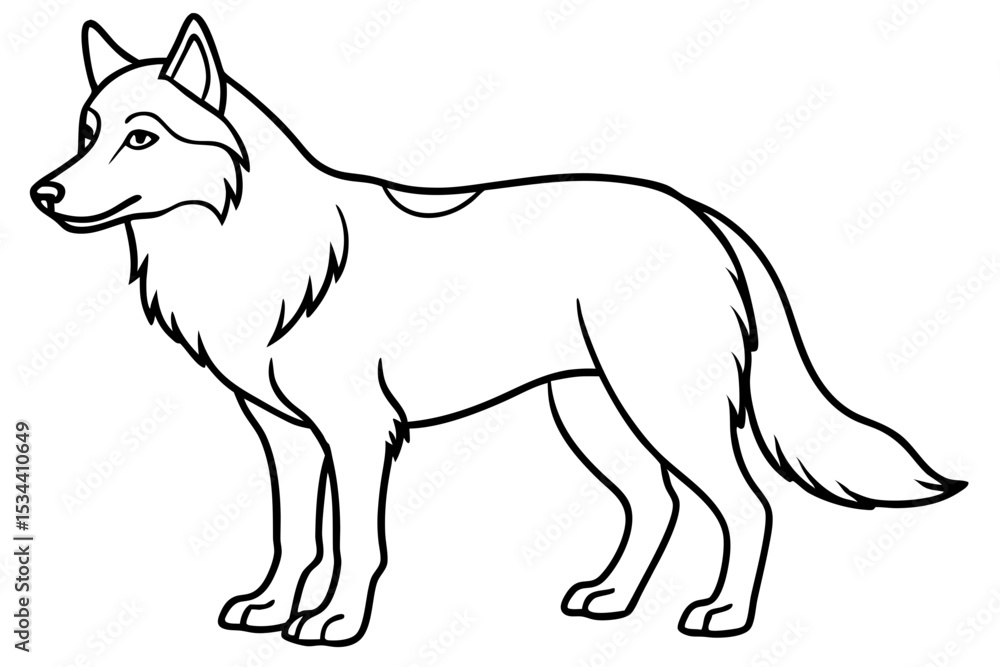 Obraz premium Minimalist Wolf Vector