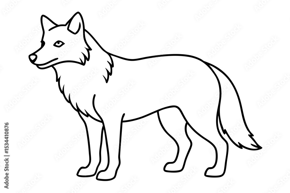 Fototapeta premium Minimalist Wolf Vector