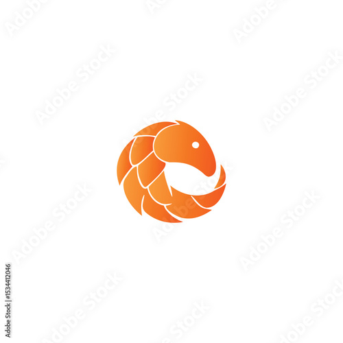 Pangolin Logo. Symbol of Protection and Nature Preservation in a Modern Minimalist Style.