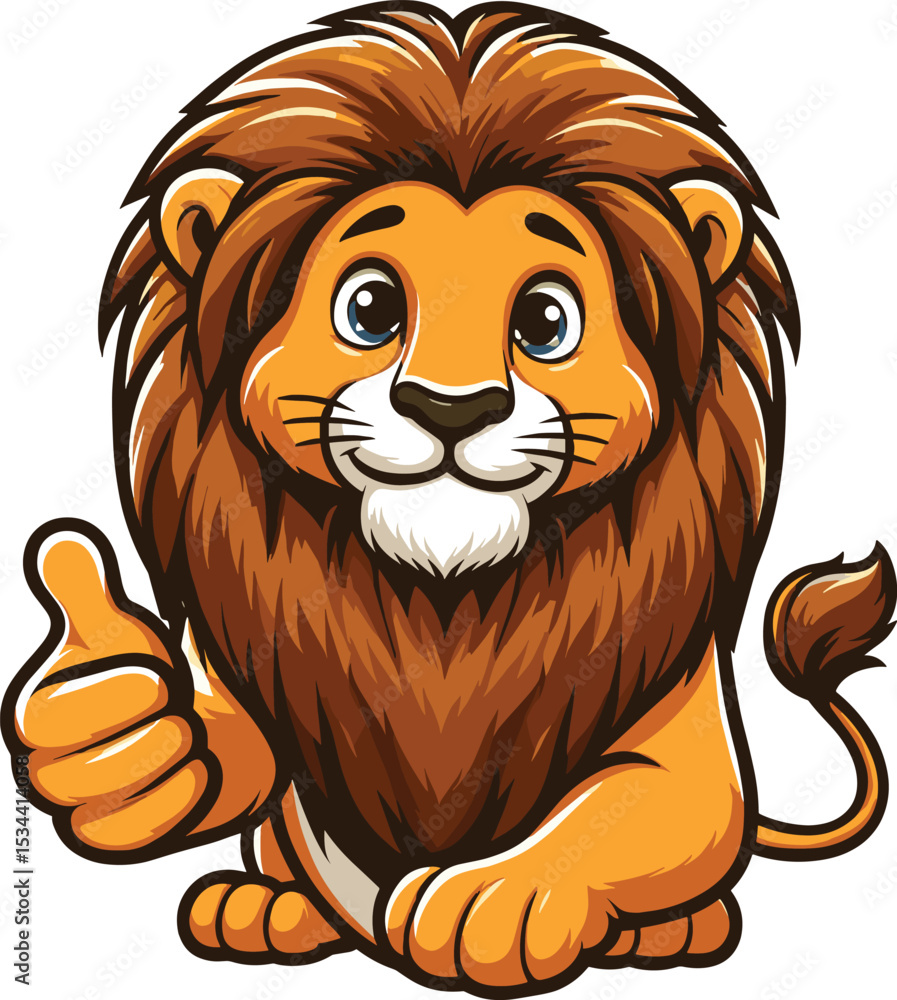 Obraz premium Vector clipart illustration of a Lion