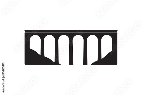scottish landmark silhouette vector art illustration on white background