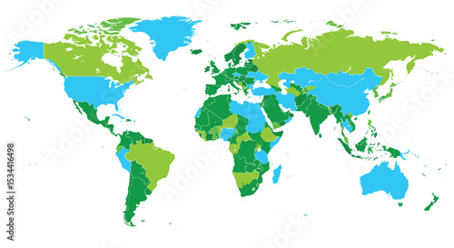 Examining Global Geography Political Borders and Terrestrial Locations of Countries Around the Globe