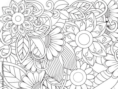 Flowers Coloring Pages For Adultes