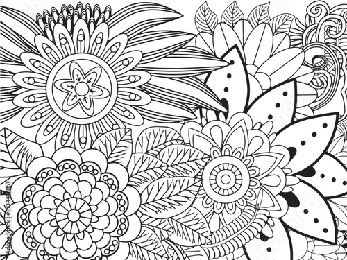 Flowers Coloring Pages For Adultes