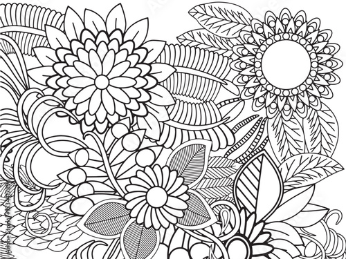 Flowers Coloring Pages For Adultes