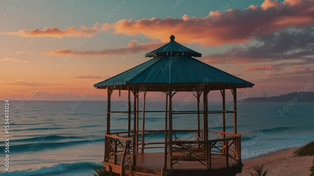 Coastal Gazebo at Sunset Coastal Gazebo at Sunset