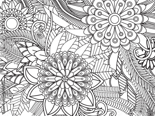 Flowers Coloring Pages For Adultes