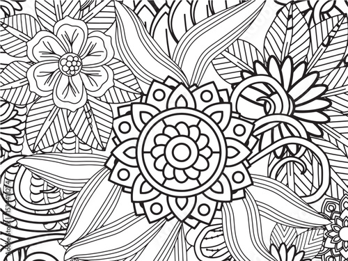 Flowers Coloring Pages For Adultes