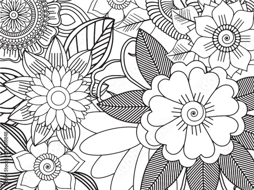 Flowers Coloring Pages For Adultes