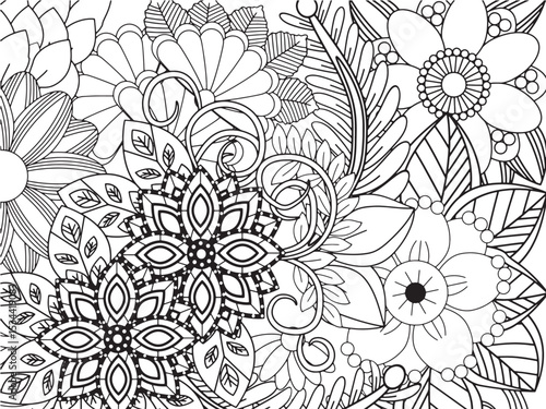 Flowers Coloring Pages For Adultes