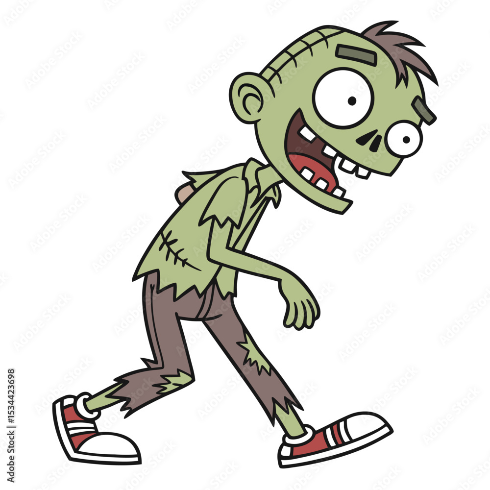 Naklejka premium -zombie-character-illustration-vector-cartoon-isol (1).eps