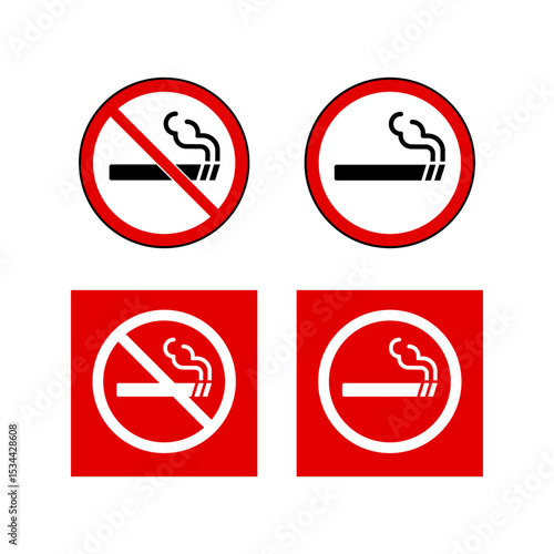 Free Download No Smoking Sign Set and negative space. - GFXLoad