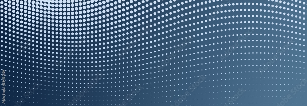 Fototapeta premium Wave of flowing dots, abstract hi-tech background with dots elements
