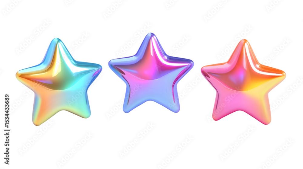 Set of Vibrant star shapes Isolated on Transparent Background PNG Set of Vibrant star shapes Isolated on Transparent Background PNG
