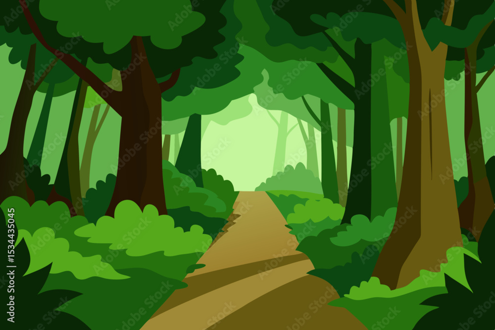 Fototapeta premium vector illustration of a forest