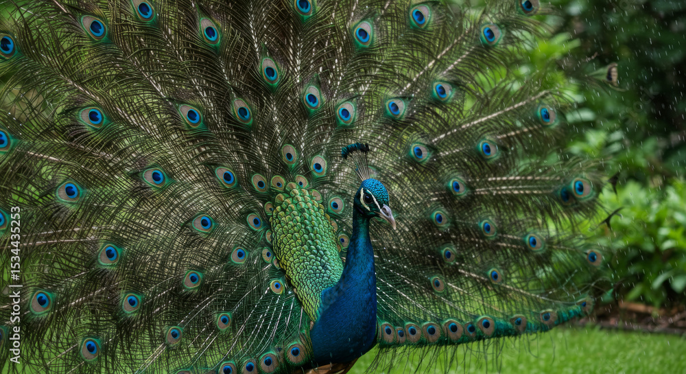 Obraz premium A Rain-Soaked Display