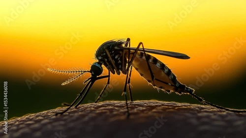 Wallpaper Mural Mosquito feeding at sunset Torontodigital.ca