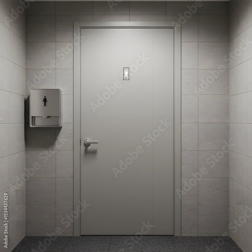 Men's Room Entrance with Paper Towel Dispenser