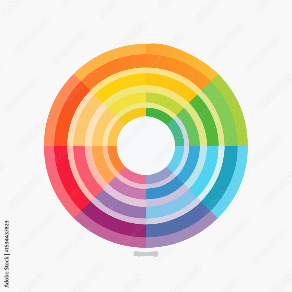 gentle loop of concentric circles softly expanding and contracting, each ring changing vibrant colors gentle loop of concentric circles softly expanding and contracting, each ring changing vibrant colors