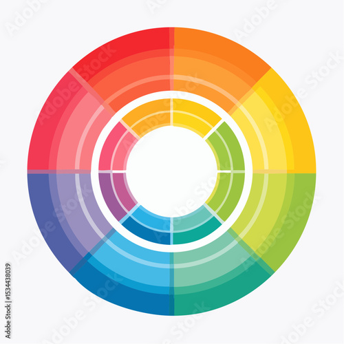 gentle loop of concentric circles softly expanding and contracting, each ring changing vibrant colors
