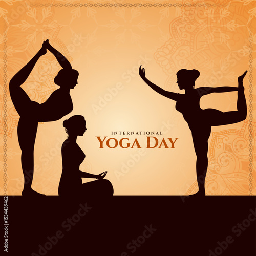 International Yoga day 21st june celebration background