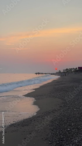 The sun is sinking below the horizon