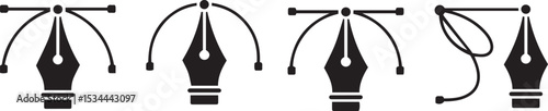 Pen tool variations graphic design elements