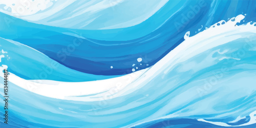 Abstract water ocean wave, blue, aqua, teal texture. Blue and white water wave background for ocean wave abstract. Blue and Aqua Water Layered Background with White Ripple Motion and Smooth design