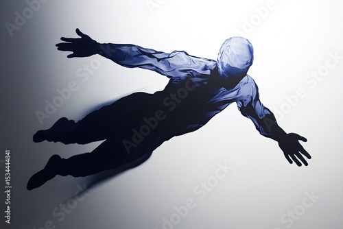 Abstract figure, floating,  shadow