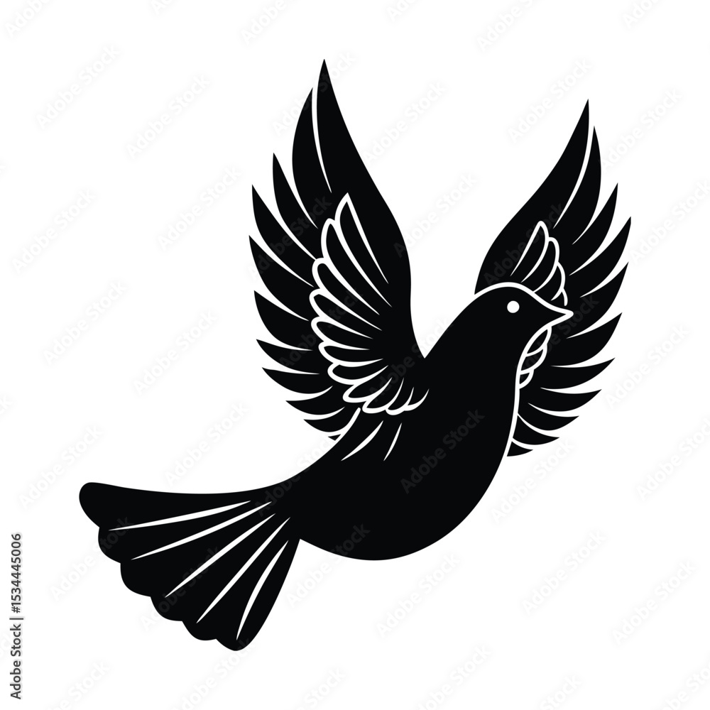 Fototapeta premium vector illustration of a dove