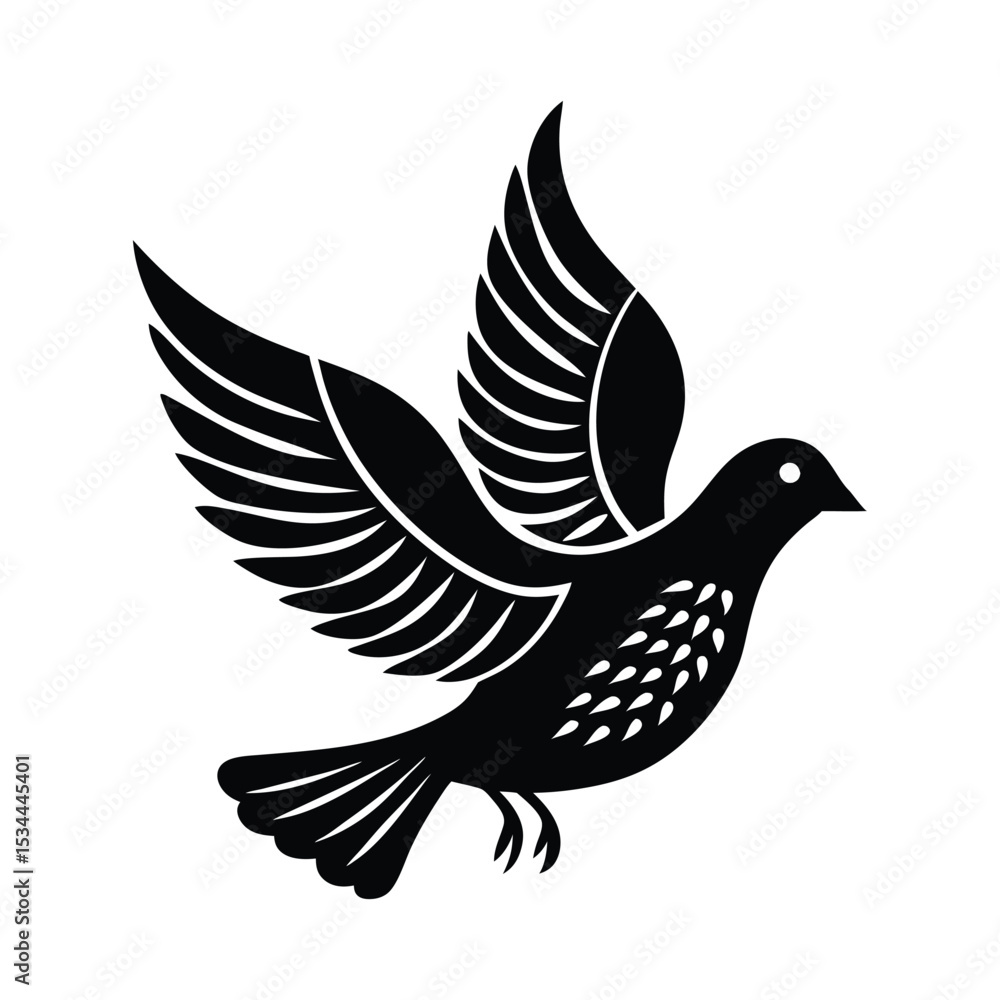 Obraz premium dove on white background