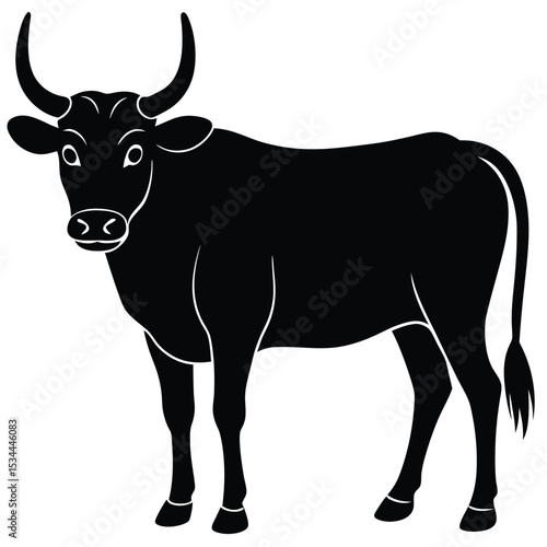 zebu vector sihouette