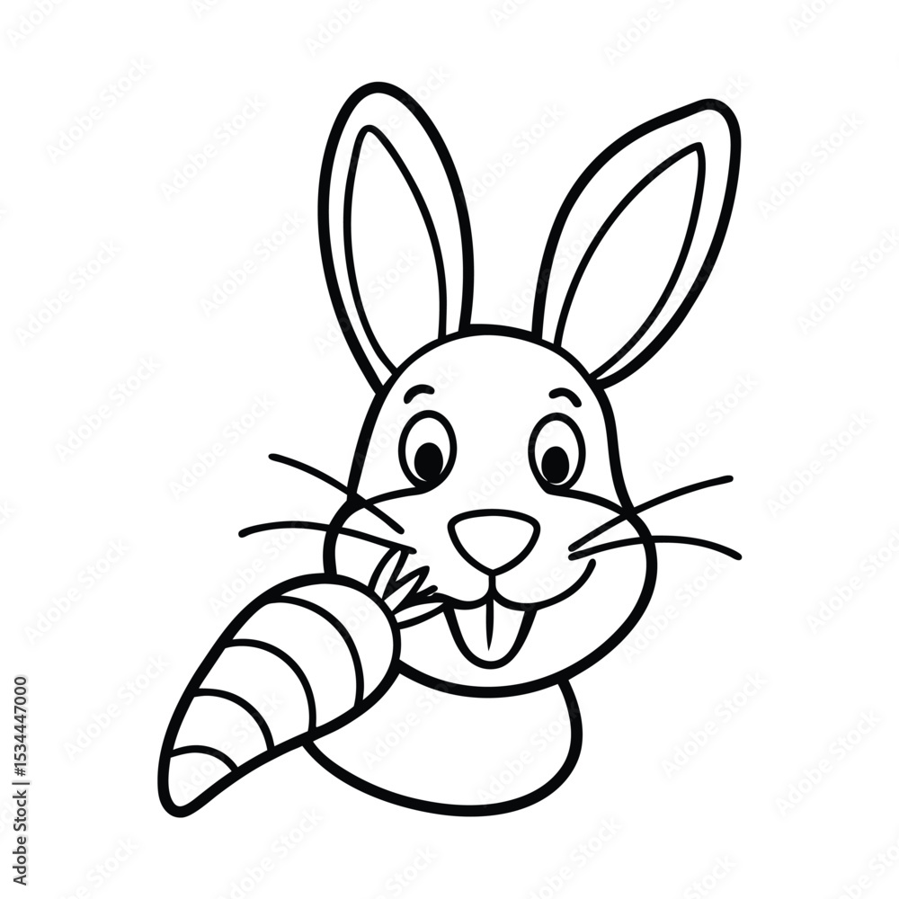Fototapeta premium rabbit with carrot