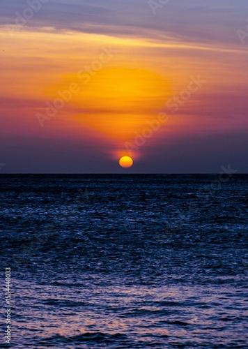 sunset on the sea
