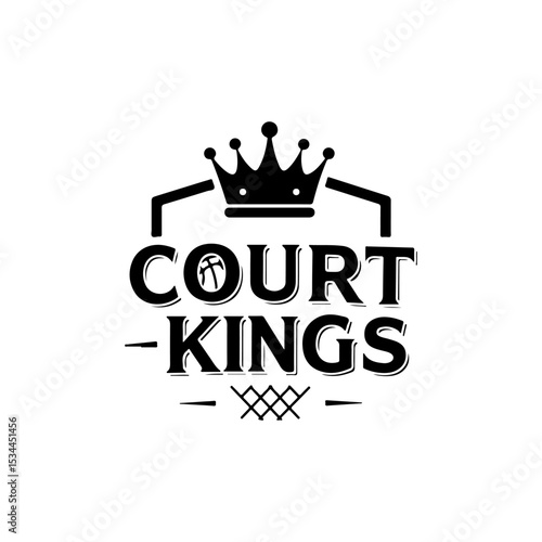 Court King Basketball T-Shirt Design Vector – Black Sports Graphic, Athlete Silhouette, Urban Streetwear Art
