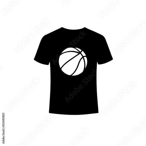 Black Basketball T-Shirt Design Vector – Sports Player Graphic, Urban Apparel, Athletic Teamwear