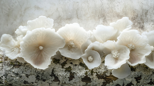 Forest Fungi Cluster Glowing in Soft Light