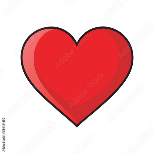 Free Download Red Heart Vector Illustration – Love Symbol Icon, Romantic Shape, Valentine Design, Passion Graphic Art - GFXLoad