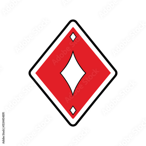Free Download Poker Card Diamond Symbol Silhouette Vector Illustration – Playing Card Suit Icon, Casino Game Graphic Art - GFXLoad