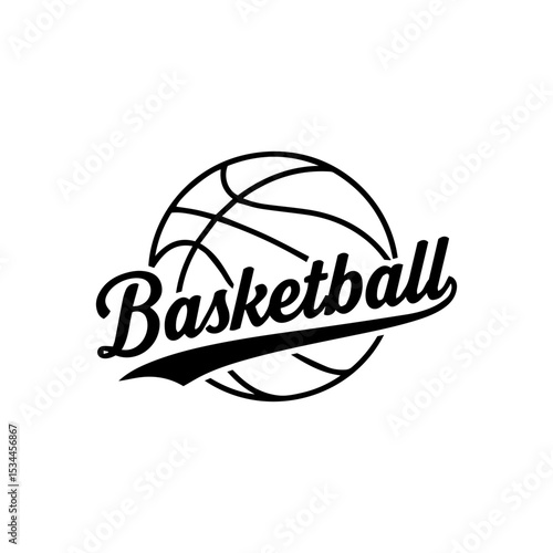 Basketball T-Shirt Design Black Vector Illustration – Sports Player Graphic, Urban Apparel, Athletic Team Art

